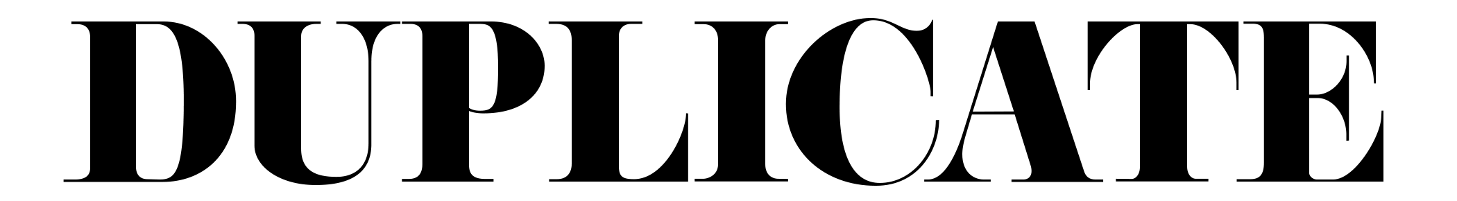 DUPLICATE 